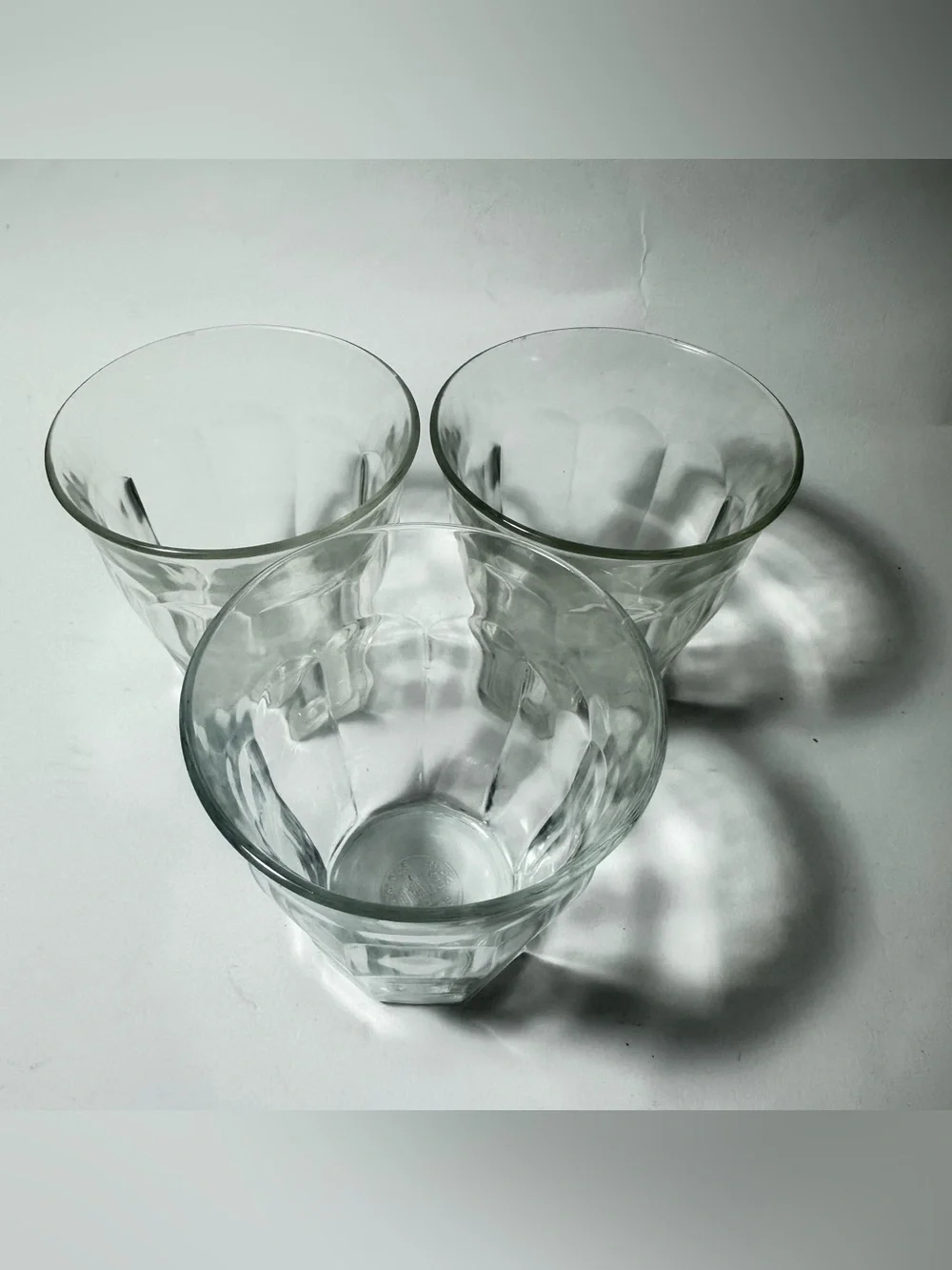 3 Vintage Duralex Picardie Glasses Clear 3.5” 8.89cm 25cl Made In France 70s 80s